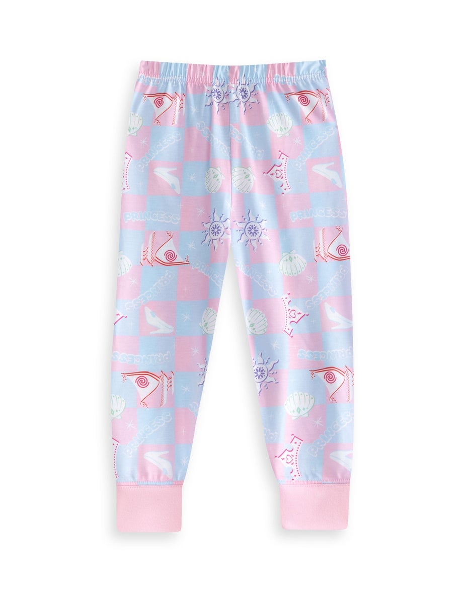 Vanilla Underground Disney Princess Girls Pink Long Pyjama Set (2-10yrs)