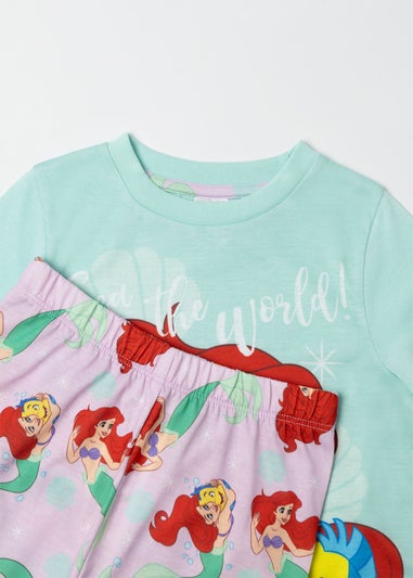 Disney The Little Mermaid Character Girls Blue Long Pyjama Set (2-10yrs)