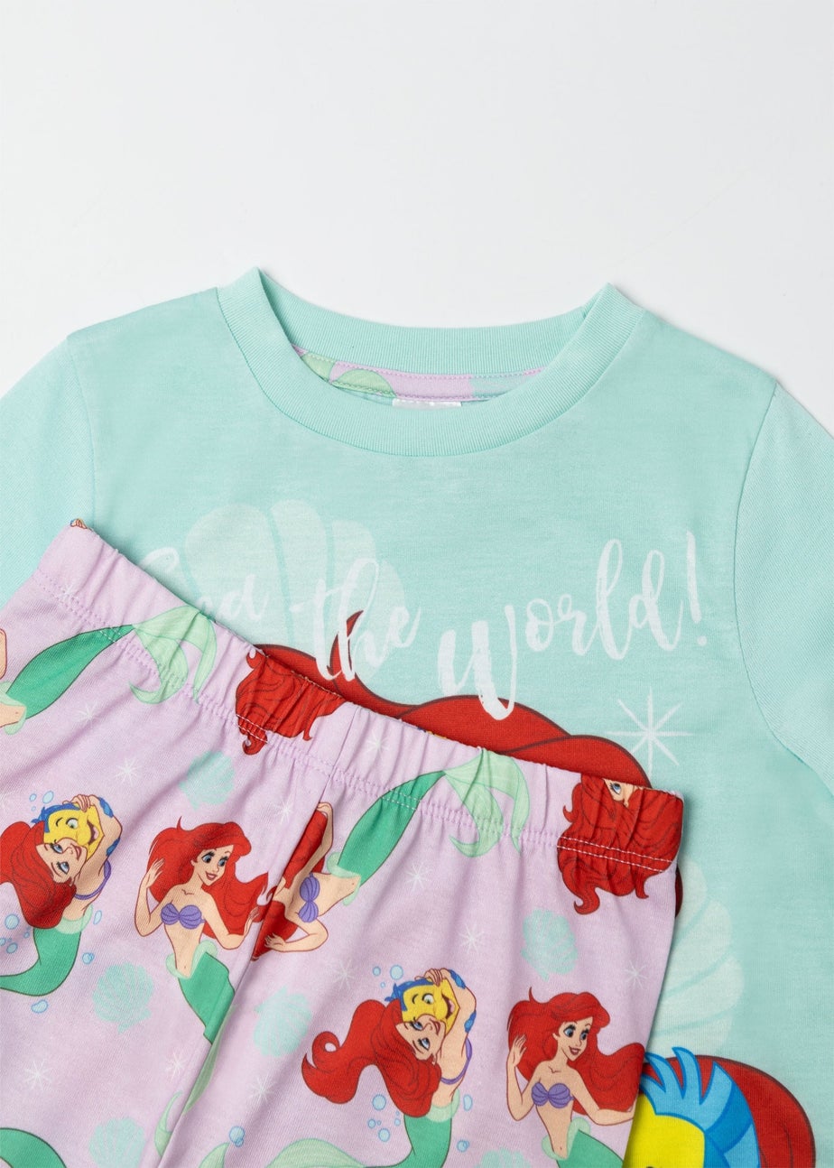 Disney The Little Mermaid Character Girls Blue Long Pyjama Set (2-10yrs)