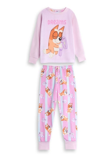 Bluey Character Girls Pink Long Pyjama Set (18mnths-7yrs)