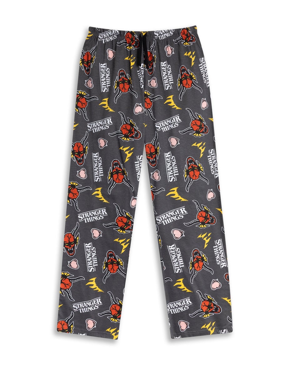 Stranger Things Logo Adults Grey Shortie Pyjama Set