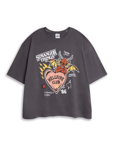 Stranger Things Logo Adults Grey Shortie Pyjama Set