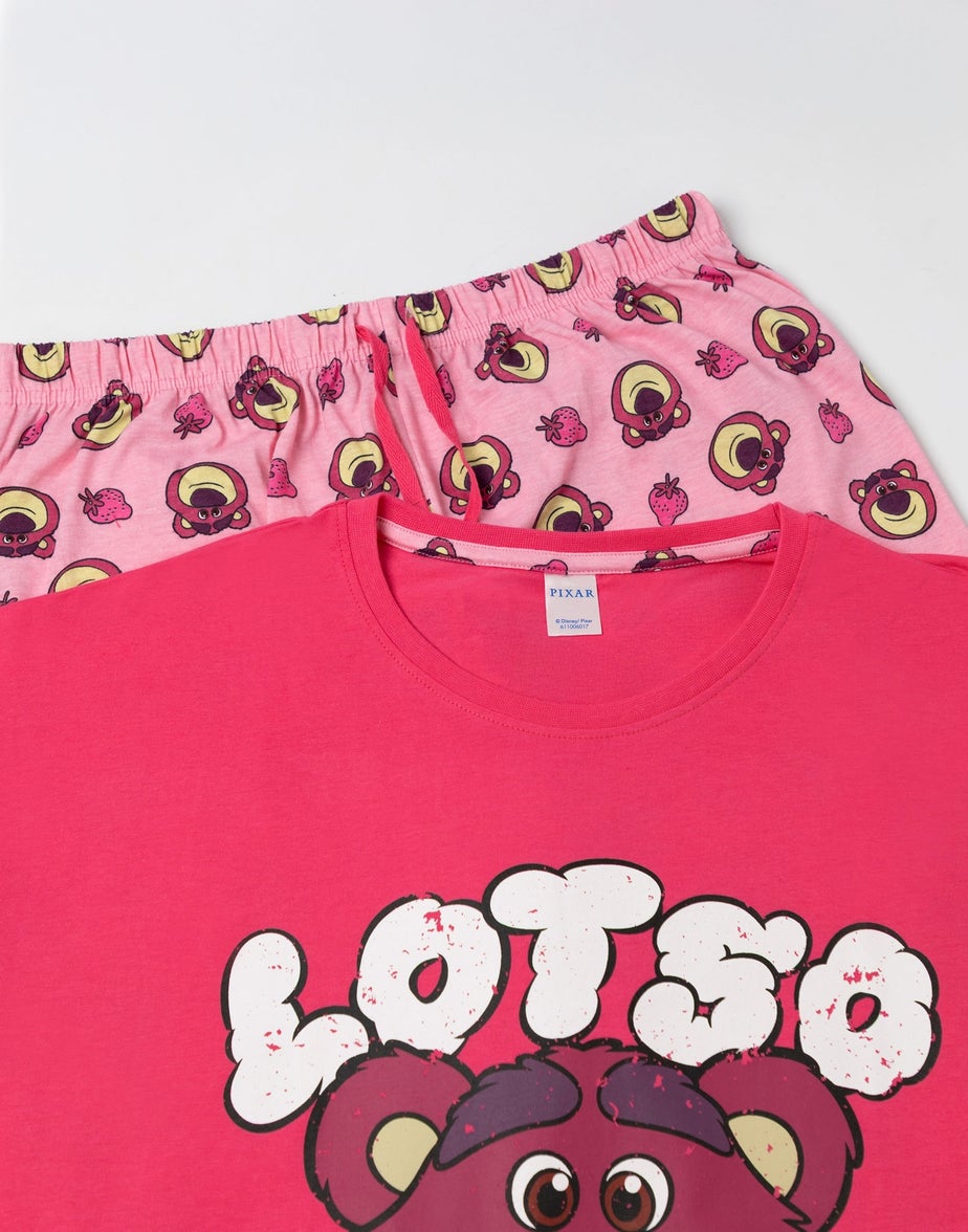 Disney Lotso Adults Pink Shortie Pyjama Set