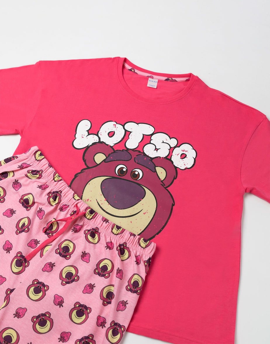 Disney Lotso Adults Pink Shortie Pyjama Set