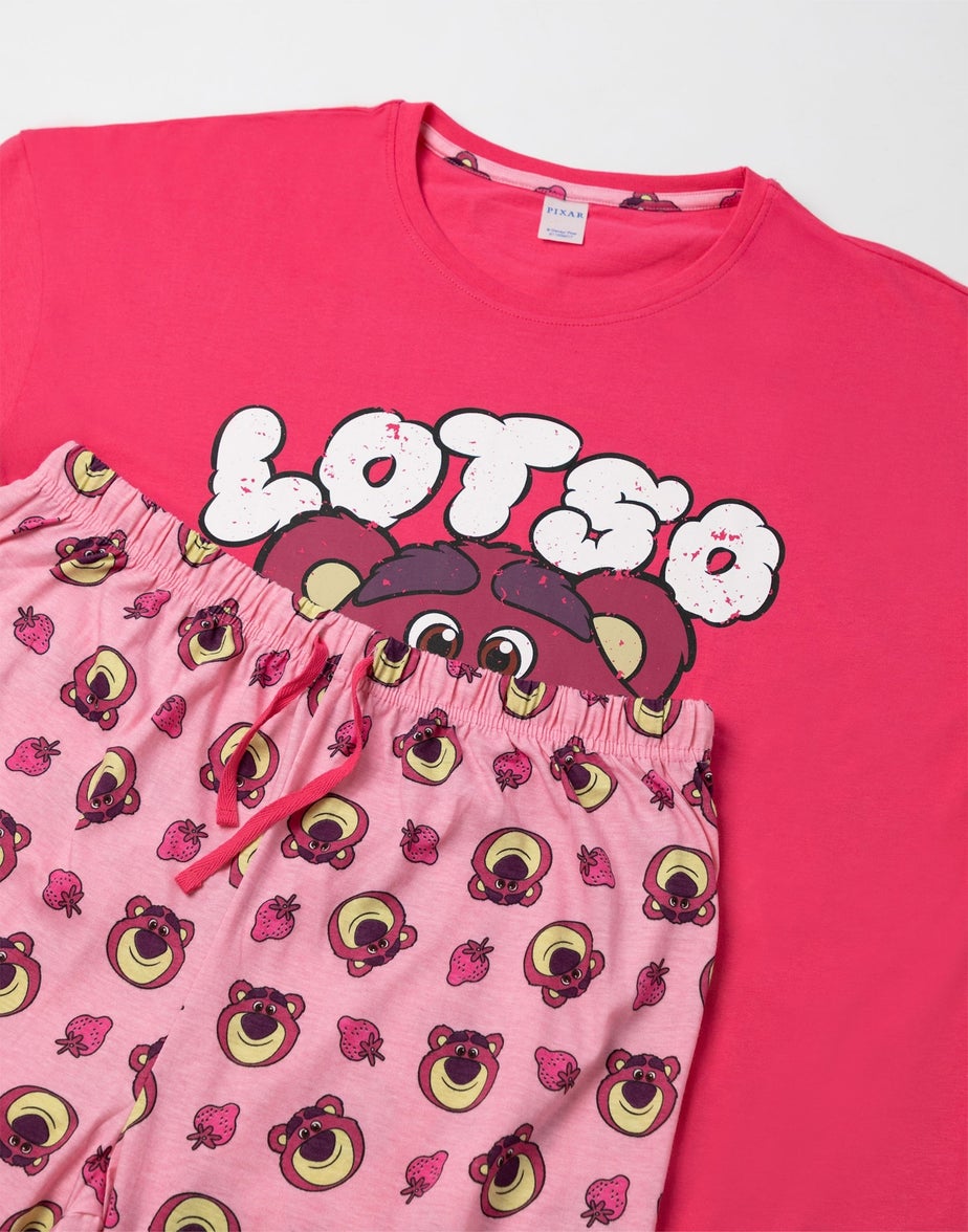 Disney Lotso Adults Pink Shortie Pyjama Set