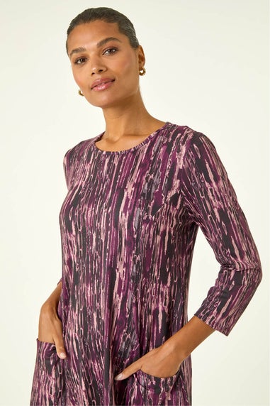 Roman Purple Printed Pocket Swing Top