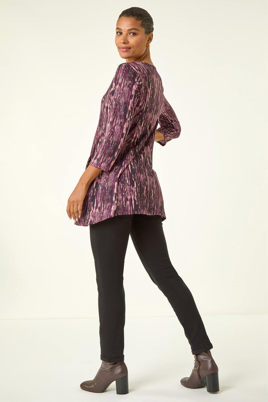 Roman Purple Printed Pocket Swing Top