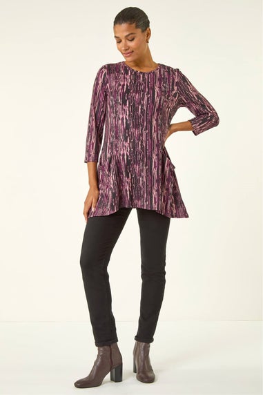 Roman Purple Printed Pocket Swing Top