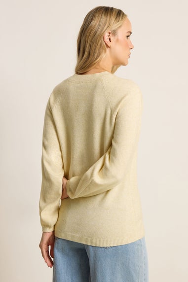 Long Tall Sally Butter Yellow Knit Balloon Sleeve Jumper