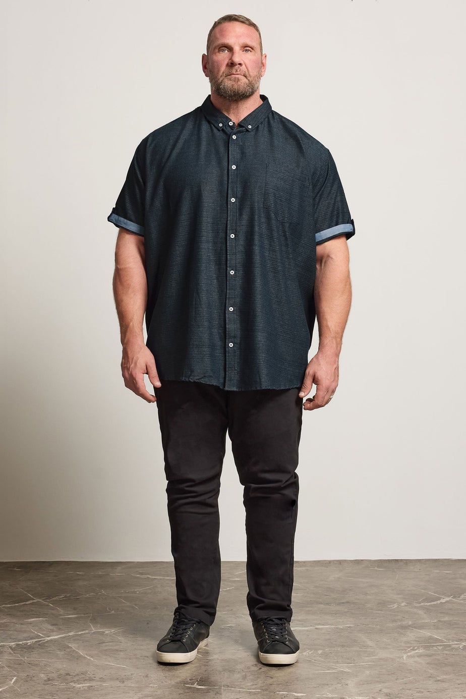 BadRhino Navy Blue Slub Shirt