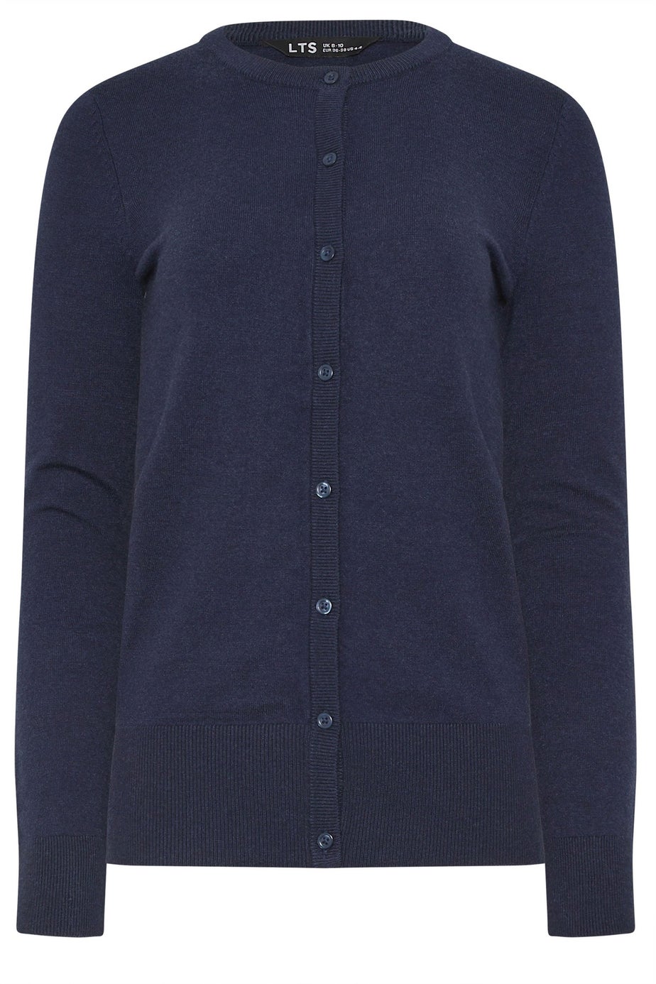 Long Tall Sally Navy Blue Crew Neck Button Cardigan
