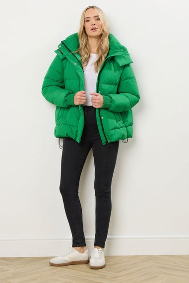 Long Tall Sally Green Oversized Padded Coat