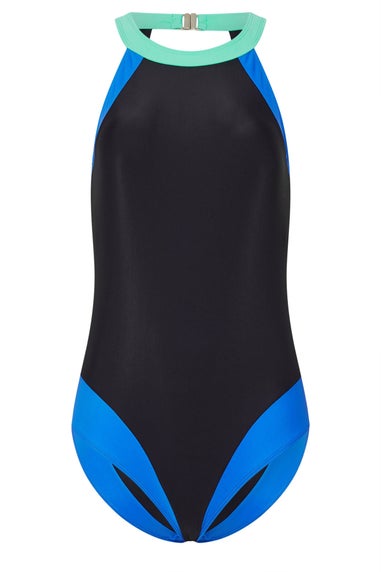 Long Tall Sally Black Colourblock Swimsuit