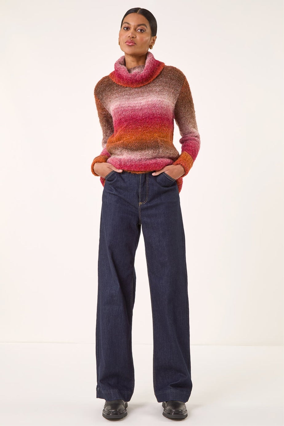 Roman Rust Ombre Stripe Knit Jumper