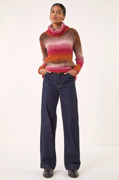 Roman Rust Ombre Stripe Knit Jumper