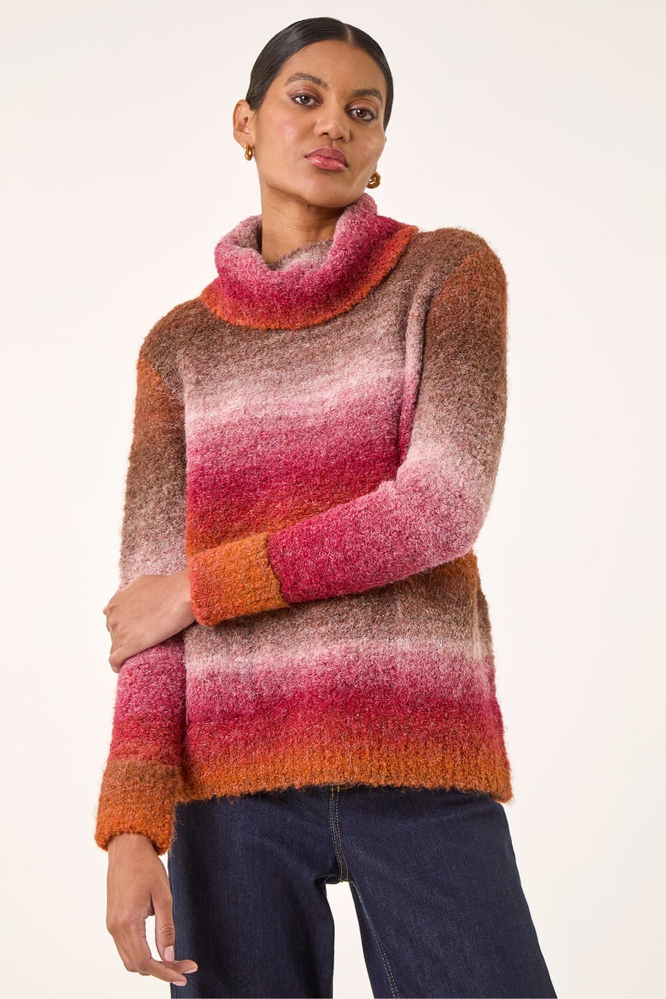 Roman Rust Ombre Stripe Knit Jumper