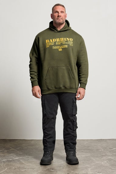 BadRhino Khaki Green Military Print Hoodie