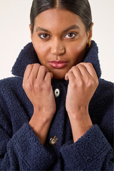 Roman Navy Collared Borg Fleece Jacket