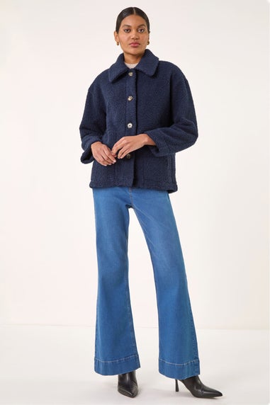 Roman Navy Collared Borg Fleece Jacket