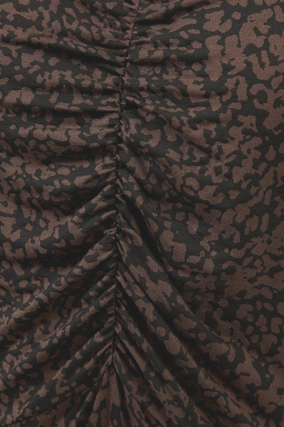 M&Co Petite Brown Ruched Front Turtle Neck Dress