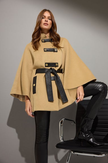 Star By Julien Macdonald Natural Button Through Cape Coat