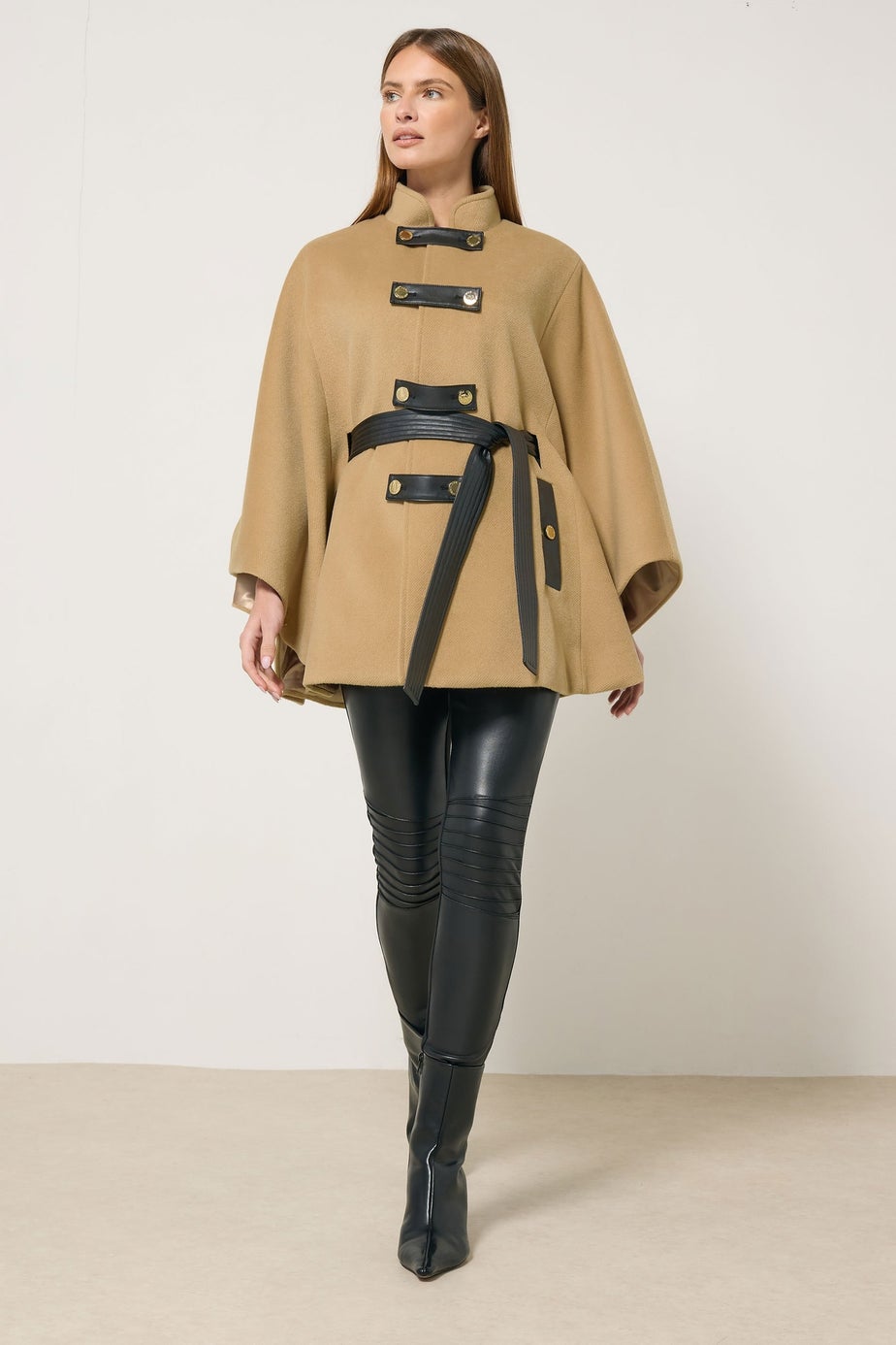 Star By Julien Macdonald Natural Button Through Cape Coat