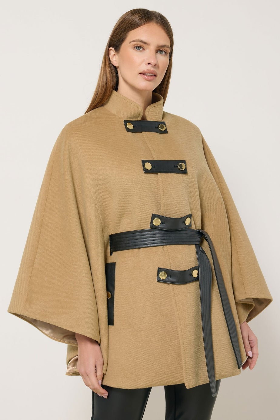 Star By Julien Macdonald Natural Button Through Cape Coat