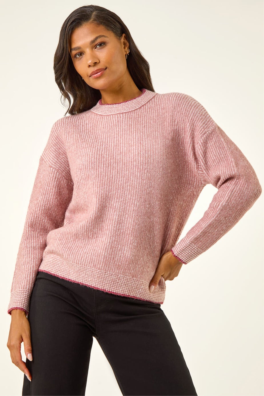 Roman Rose Stitch Detail Soft Knit Jumper