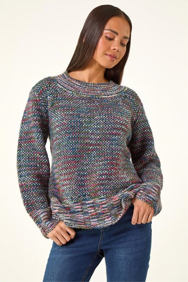 Roman Multi Petite Contrast Knitted Jumper