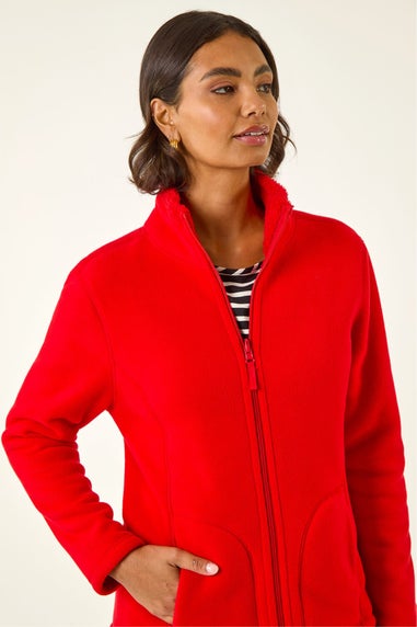 Roman Red Reversible Fleece Zip Jacket
