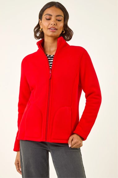 Roman Red Reversible Fleece Zip Jacket