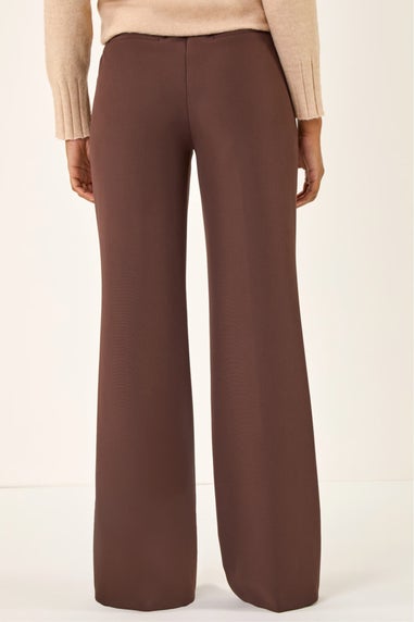 Roman Chocolate Pocket Button Smart Trousers