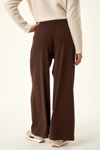 Roman Chocolate Petite Brushed Ribbed Trouser