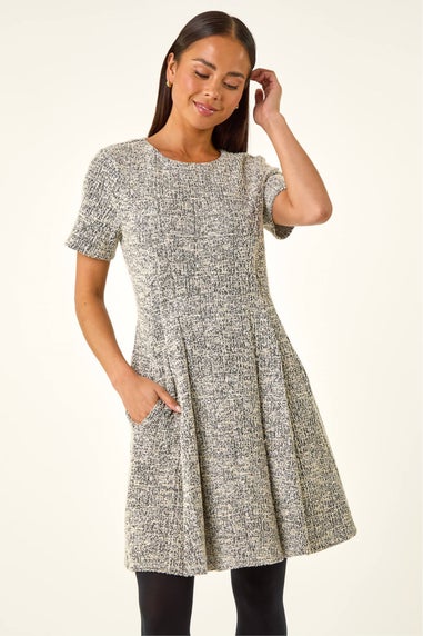 Roman Stone Petite Boucle Knit Dress