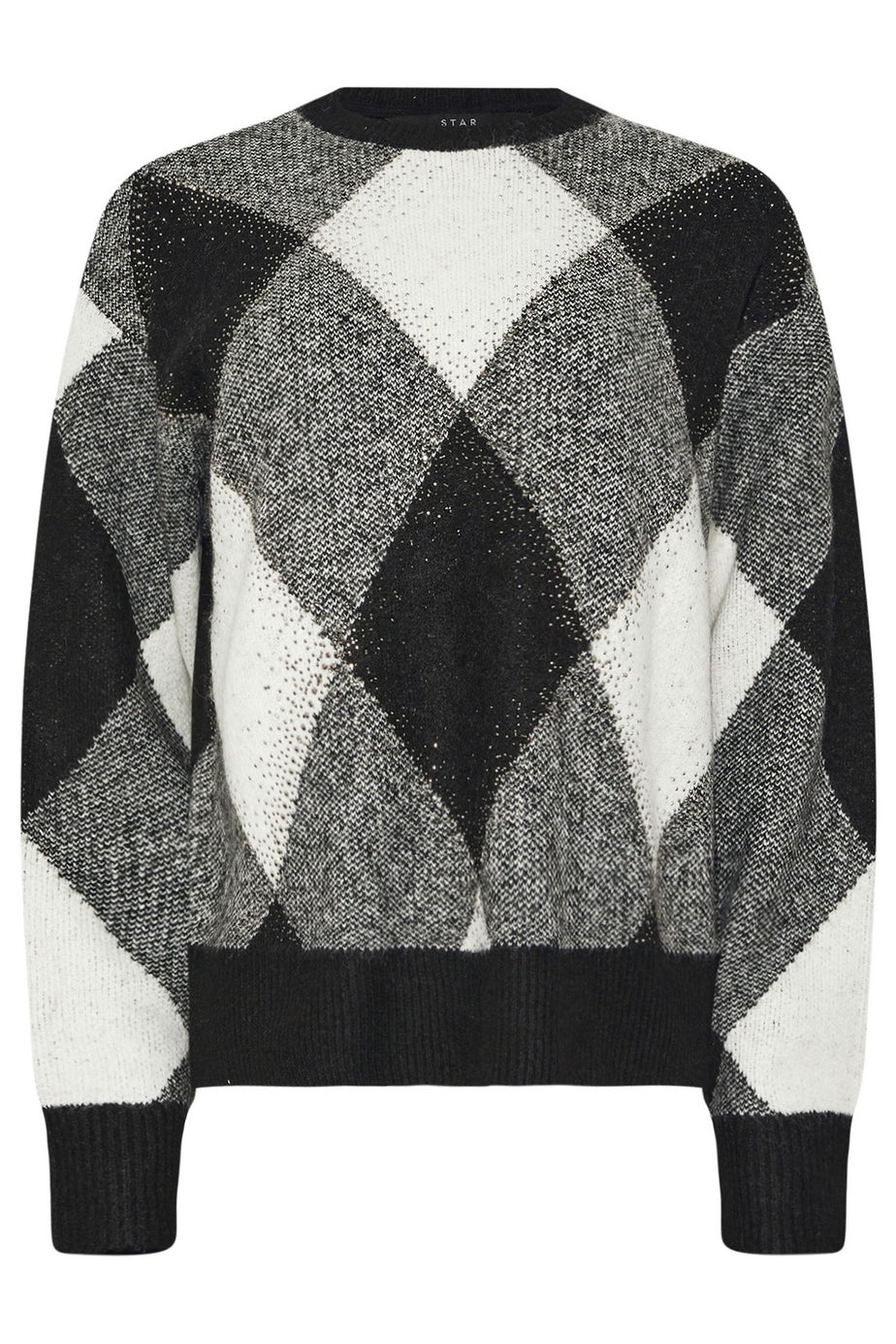 Star By Julien Macdonald Black Argyle Knitted Jumper