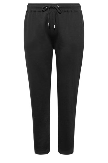 Yours Curve Black Straight Leg Stretch Joggers