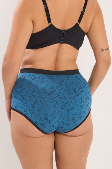 Yours 5 Pack Curve Teal Blue Shooting Star Full Briefs