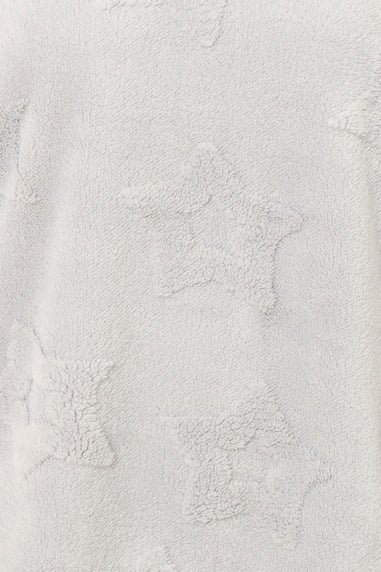 Yours Curve Grey Embossed Star Borg Lounge Set