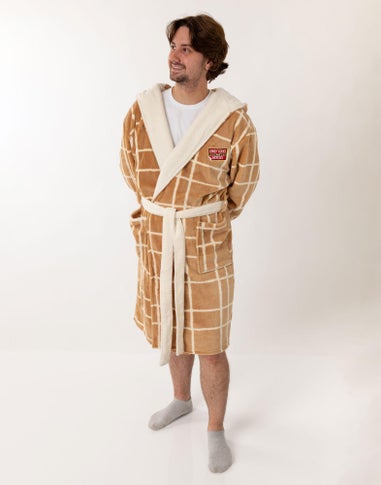 Only Fools And Horses Brown Hooded Bathrobe