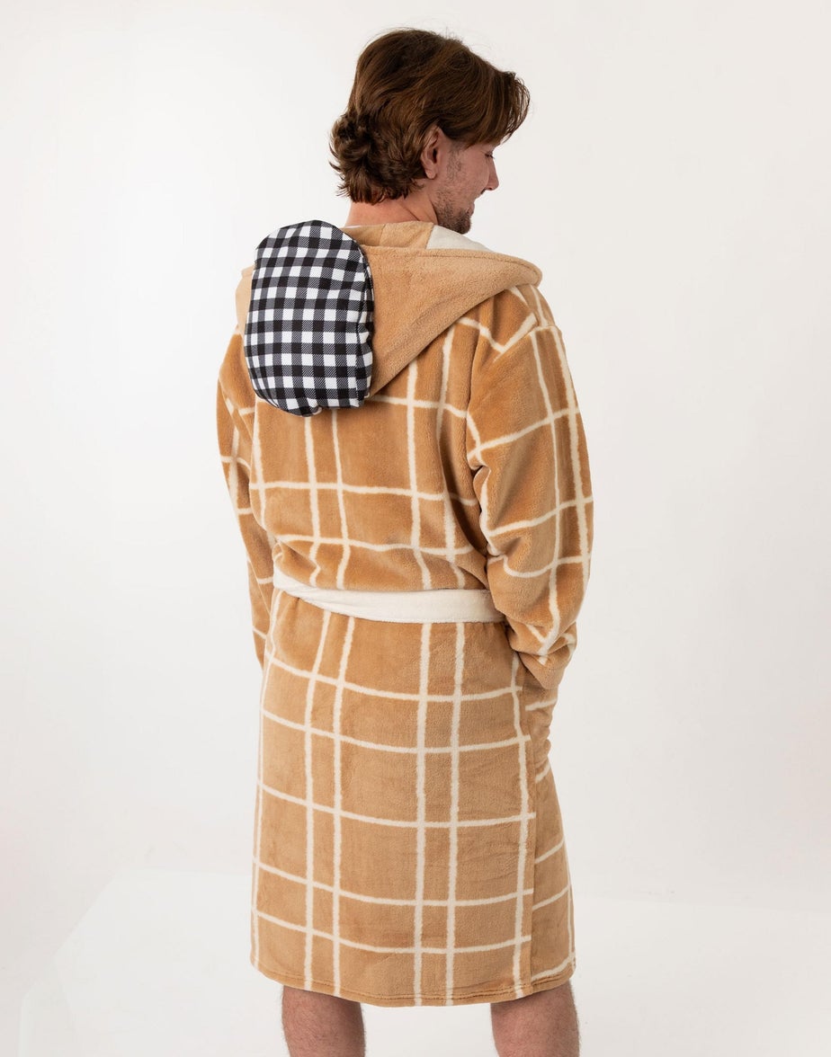 Only Fools And Horses Brown Hooded Bathrobe