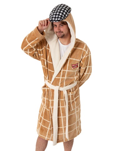 Only Fools And Horses Brown Hooded Bathrobe