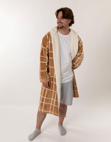Only Fools And Horses Brown Hooded Bathrobe