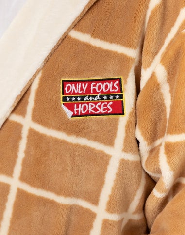 Only Fools And Horses Brown Hooded Bathrobe