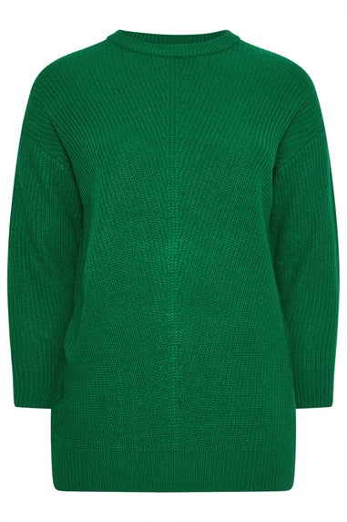 Yours Curve Bright Green Essential Knitted Jumper