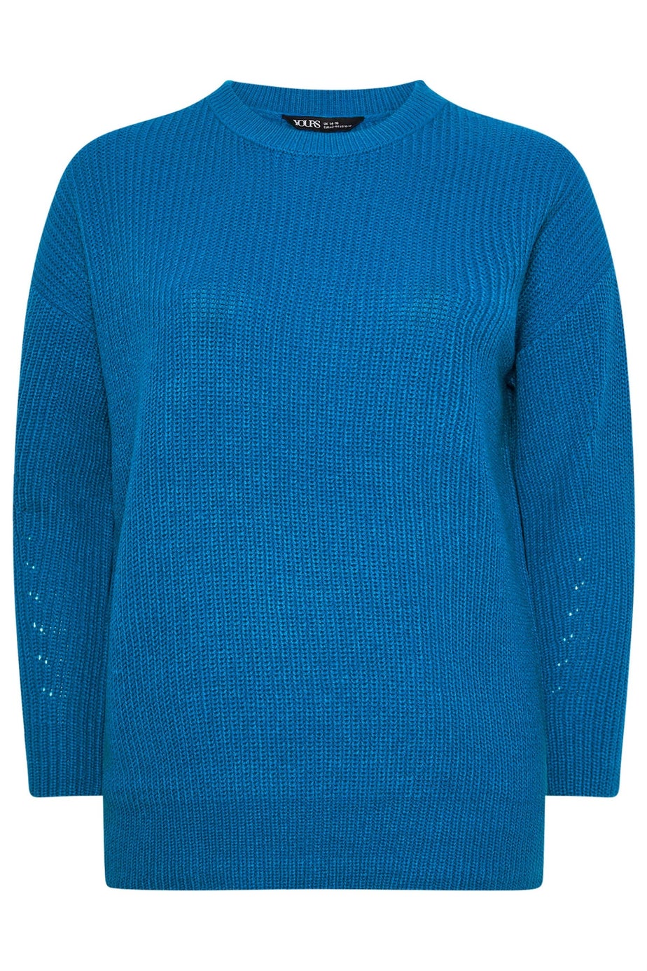 Yours Curve Blue Drop Shoulder Jumper