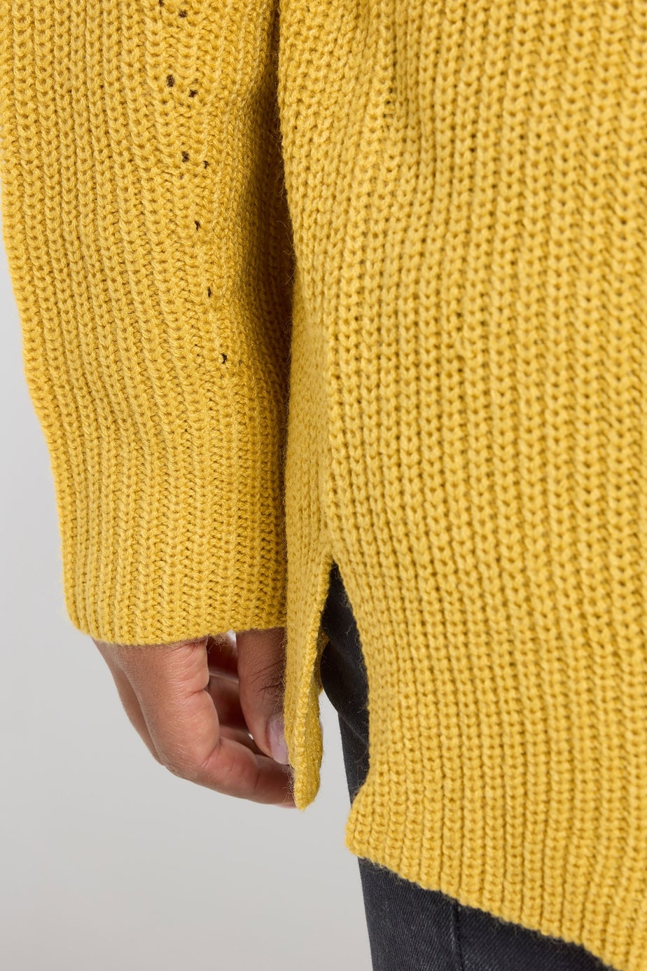 Yours Curve Yellow Drop Shoulder Jumper