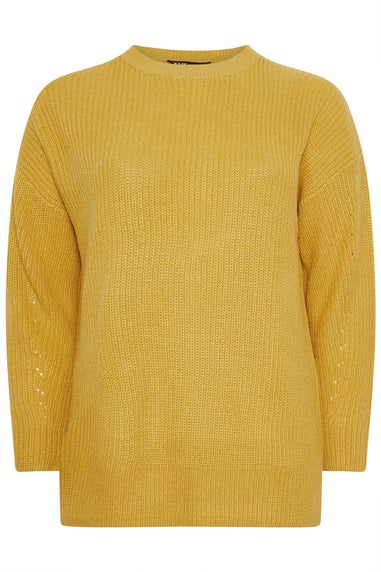Yours Curve Yellow Drop Shoulder Jumper