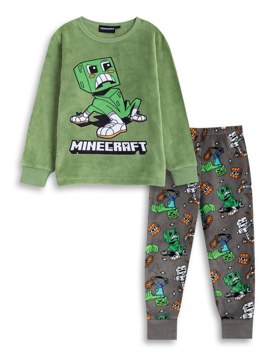 Vanilla Underground Minecraft Kids Green Pyjamas (5-14yrs)