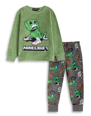 Vanilla Underground Minecraft Kids Green Pyjamas (5-14yrs)