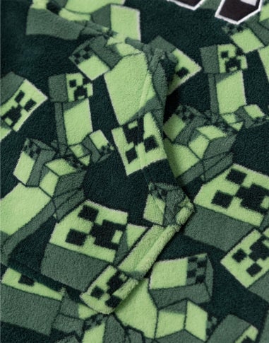 Vanilla Underground Minecraft Kids Green Blanket Hoodie